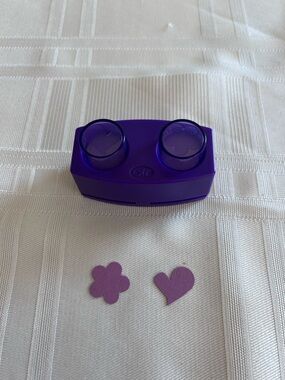 Retired Creative Memories Purple Double Shape Punch - Flower & Heart